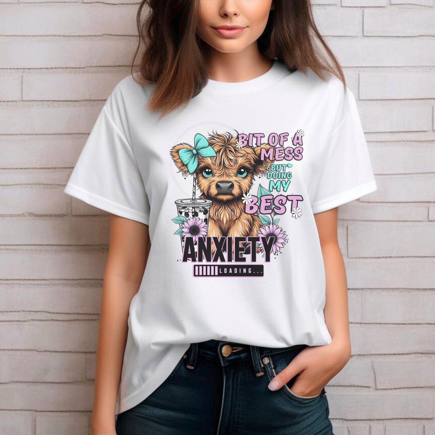 Anxiety Cow - Adult T-shirt