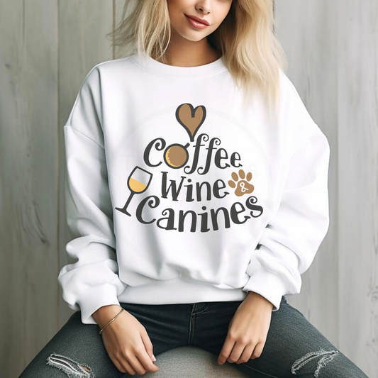 Coffee, Wine, Canines - Sweatshirt