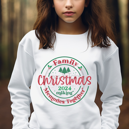 Family Christmas Sweatshirt - Child Family At Christmas