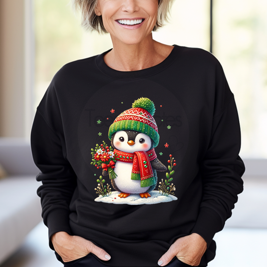 Christmas Penguin - Adult Sweatshirt