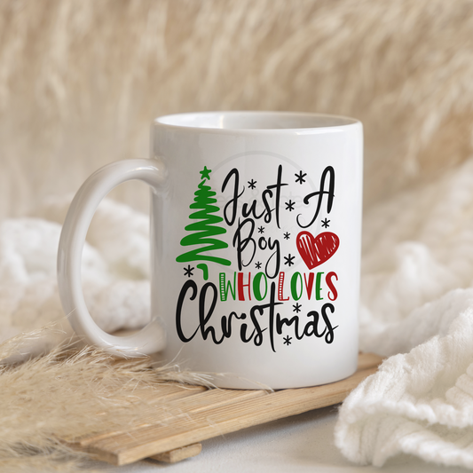 Just A Boy who Loves Christmas Mug