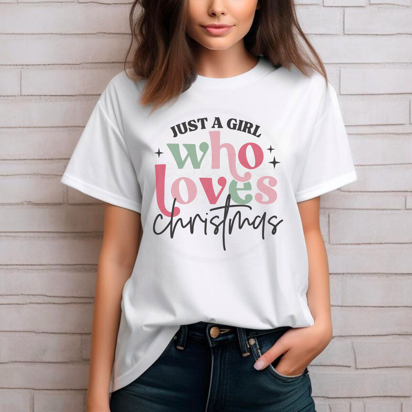 Just a Girl Who Loves Christmas  - Adult Tee