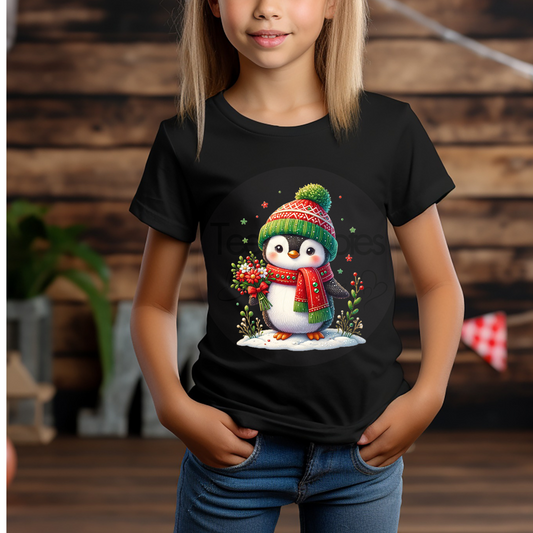 Christmas Penguin - Childrens Tee