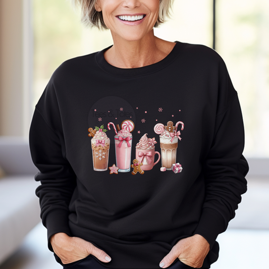 Pink Coffee Sweatshirt - Adult Sweatshirt