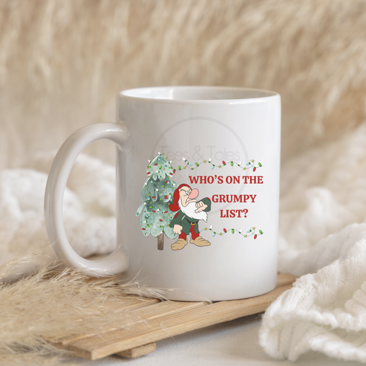 Who's on the Grumpy List Christmas Mug